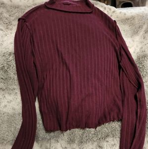 Maroon long sleeve shirt- size Large